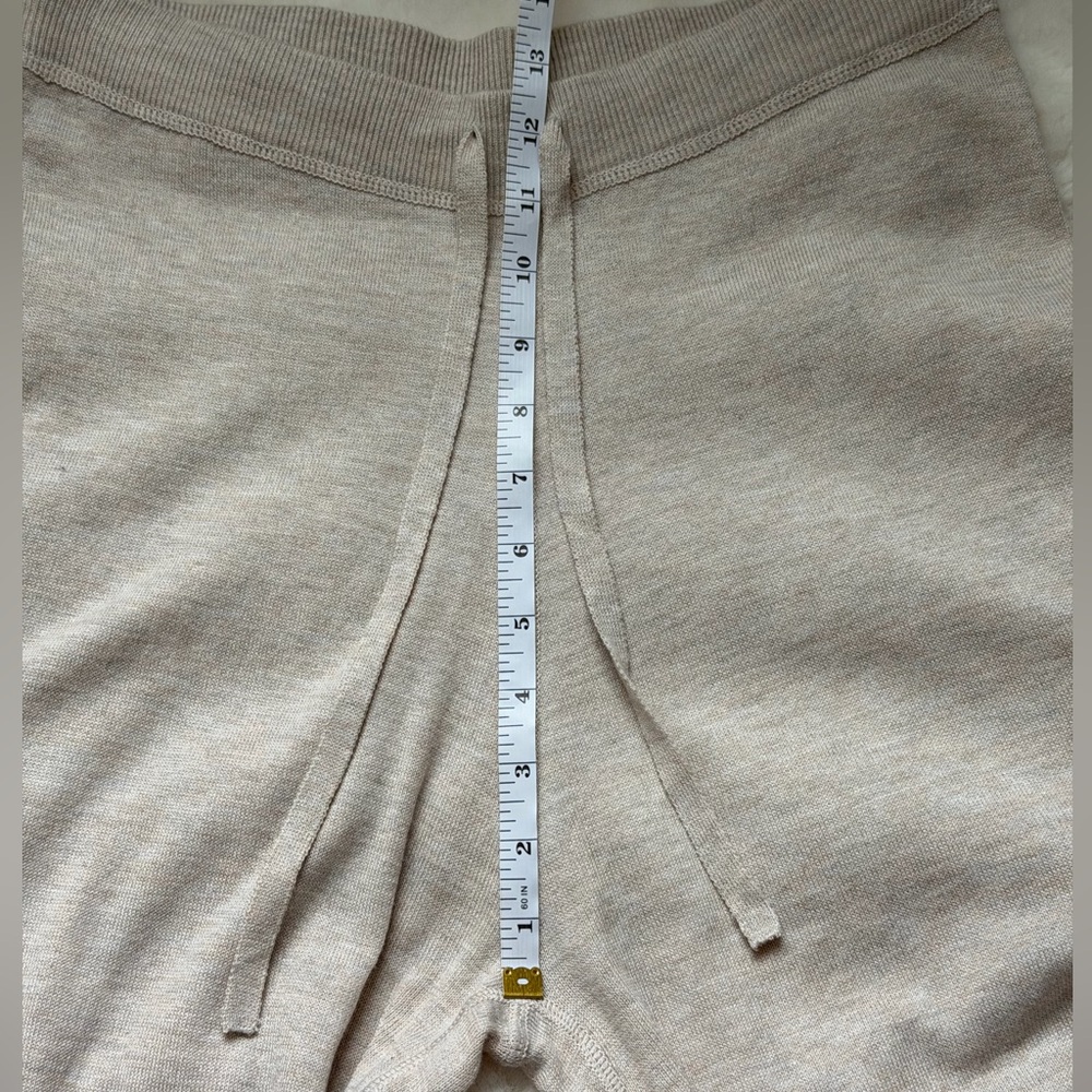 Victoria's Secret Soft Knit Oatmeal Neutral Wide-Leg High Rise Lounge Pants-M - Picture 14 of 15
